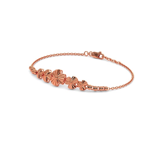 Gold bead bracelet alternate view